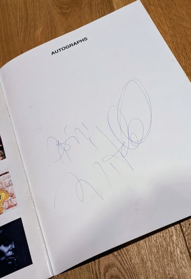 Iain Forsyth’s Joni Mitchell autograph.