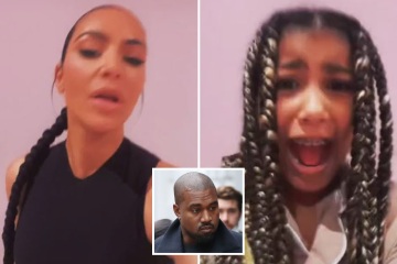 Kim films TikTok with North after Kanye banned youngster from the app