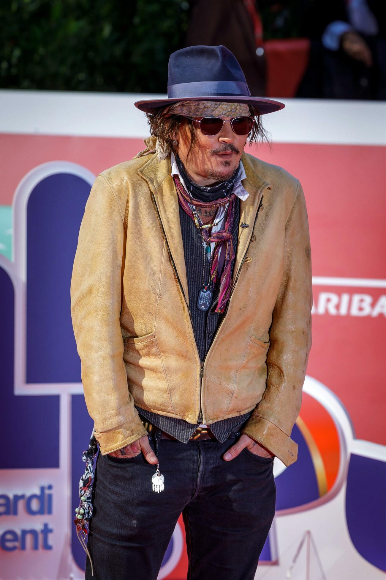 Johnny Depp walk red carpet at Rome Cinema Fest