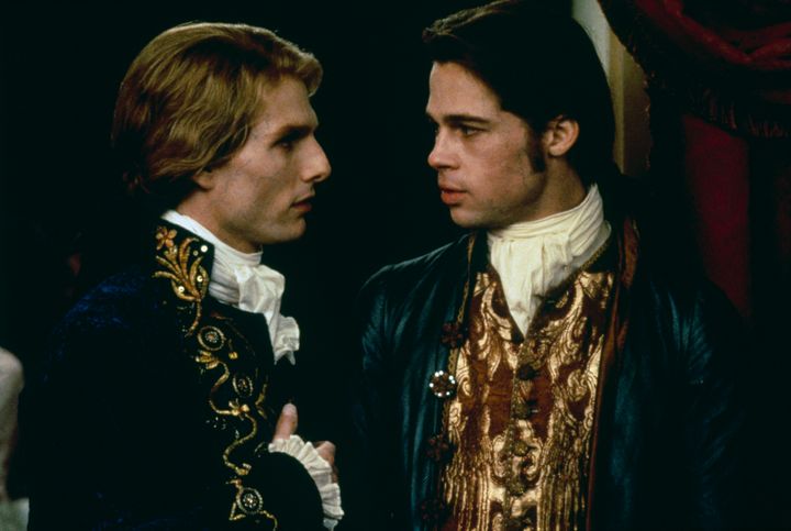 Tom Cruise and Brad Pitt in a scene from "Interview with the Vampire."