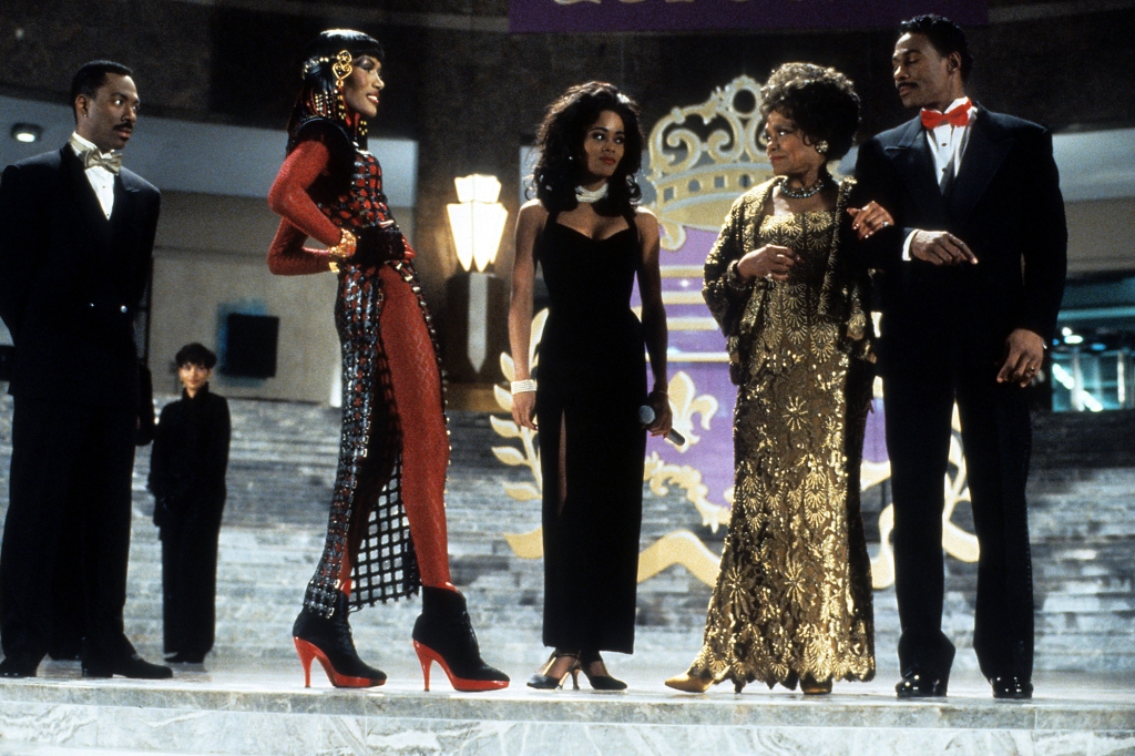 Eddie Murphy, Grace Jones, Robin Givens and Eartha Kitt in a scene from 1992's "Boomerang."