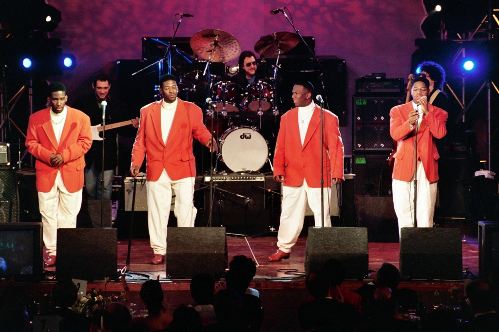 Boyz II Men during 8th Annual Rock and Roll Hall of Fame Induction Ceremony, 1993 at Century Plaza Hotel in Century City, CA, United States.