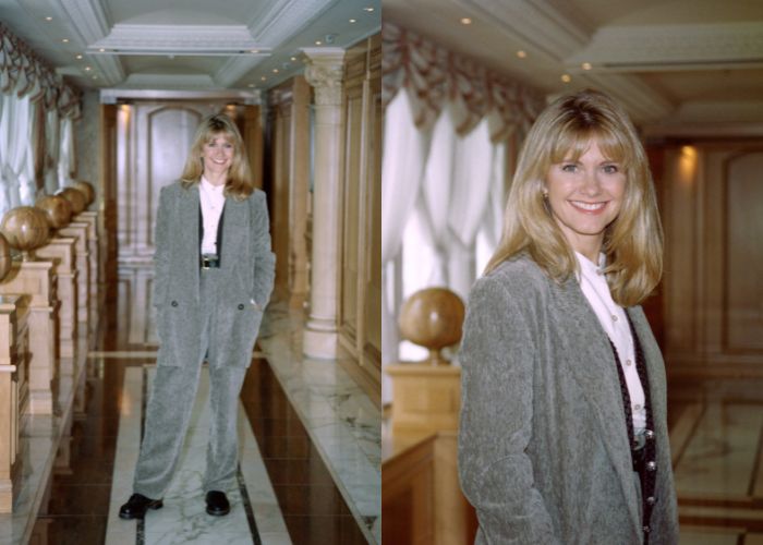 Olivia Newton-John in leisure suit, circa 1994