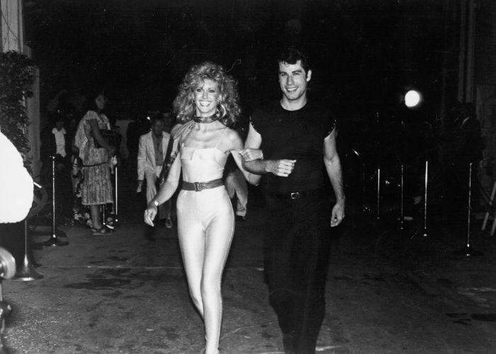 Olivia Newton-John and John Travolta at Grease premiere