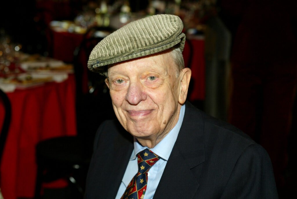 Actor Don Knotts smiling in suit with hat