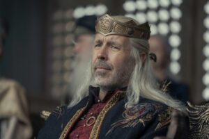 King Viserys Targaryen (Paddy Considine) rules the Seven Kingdoms when the story begins HBO's in "House of the Dragon."