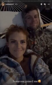 Audrey & Jeremy Roloff snuggled outside for what they thought would be a quiet evening