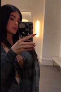 Kylie showed off her cleavage in a new video