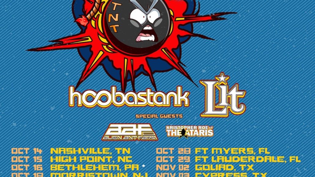 Hoobastank Lit Tour 2022 artwork poster dates tickets Alien Ant Farm Ataris