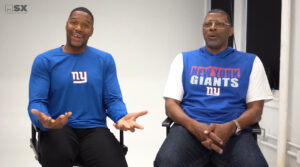 Michael Strahan (left) sat down with Carl Banks (right) and talked about power versus respect