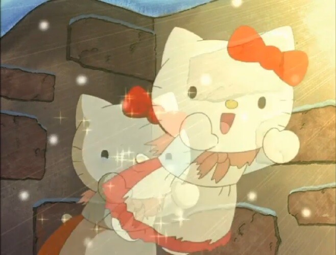 Hello Kitty's ghost leaves her body.