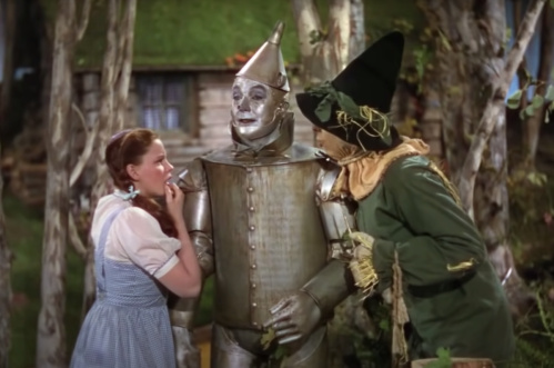 Dorothy, the Tin Man, and the Scarecrow in 