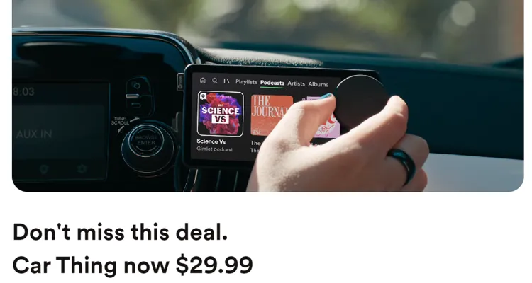 Spotify Car Thing fire sale