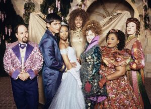 Jason Alexander, Paolo Montalban, Whitney Houston, Brandy, Bernadette Peters, Natalie Deselle, Veanne Cox in 1997's Rodgers & Hammerstein's Cinderella.