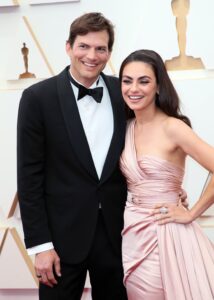 Ashton Kutcher and Mila Kunis attend the 94th Annual Academy Awards 2022