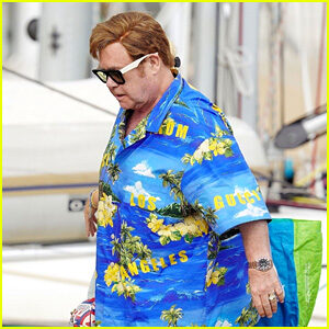 Elton John Spotted On Vacation in France with Husband David Furnish (Photos)