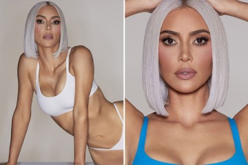 Kim Kardashian shows off teeny tiny waist in white lingerie for new SKIMS ad