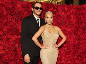 NEW YORK, NEW YORK - MAY 02: (Exclusive Coverage) (L-R) Pete Davidson and Kim Kardashian attend The 2022 Met Gala Celebrating