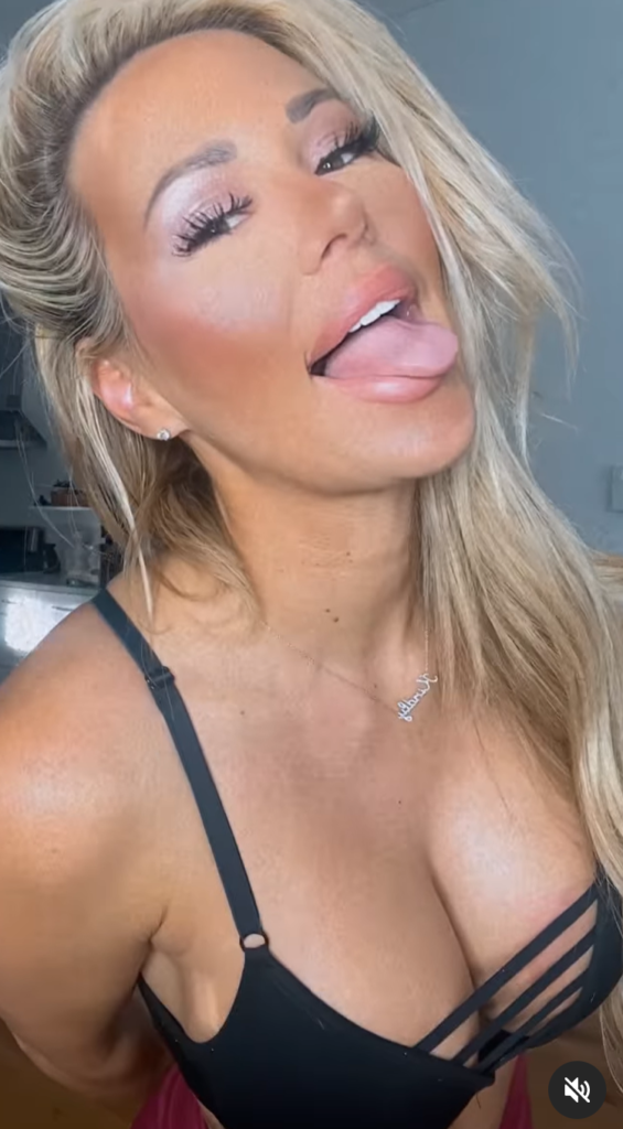 Kindly Myers sticks out her tongue