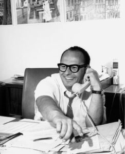 Mo Ostin in his office in the 1970s.