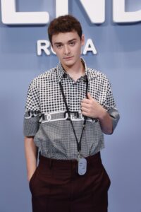 MILAN, ITALY - JUNE 18: Noah Schnapp attends the Fendi Fashion Show during Milan Men's Fashion Week on June 18, 2022 in Milan, Italy. (Photo by Daniele Venturelli/Getty Images for Fendi)