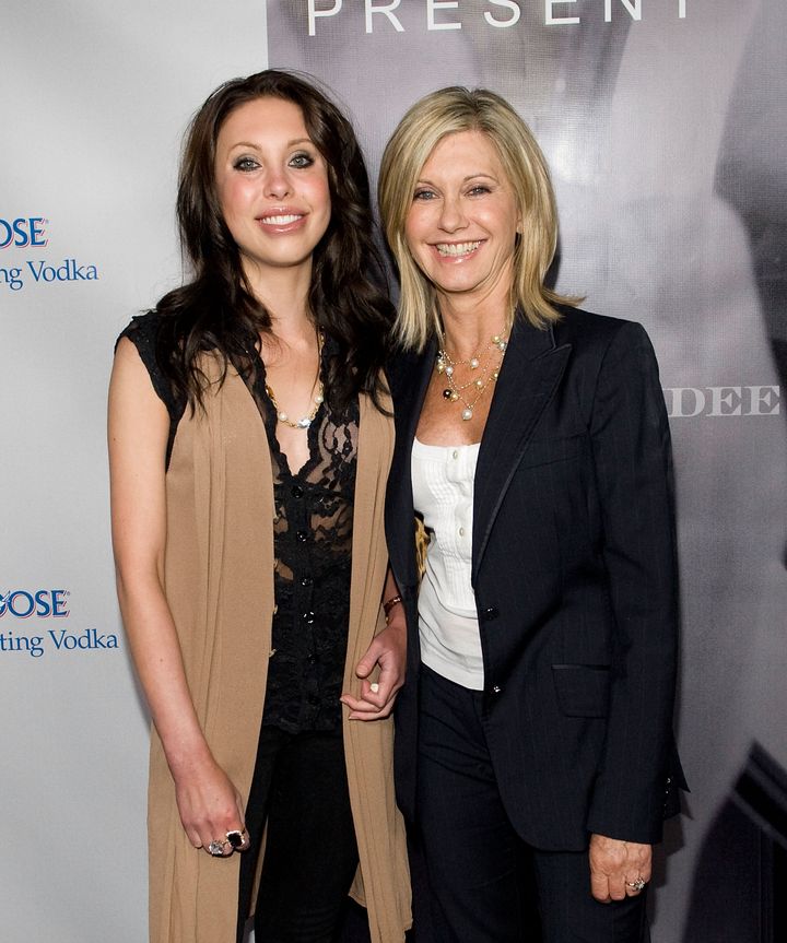 Chloe Lattanzi wrote that her mother, Olivia Newton-John, was her "safe place."