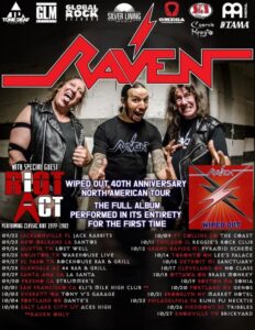 RAVEN To Celebrate 40th Anniversary Of 'Wiped Out' On North American Tour