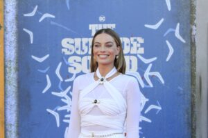 BEVERLY HILLS, CALIFORNIA - AUGUST 2, 2021 - Margot Robbie arrives for the 'The Suicide Squad' premiere at Bruins Theatre on August 02, 2021 in Los Angeles, California. (Photo credit should read P. Lehman/Future Publishing via Getty Images)