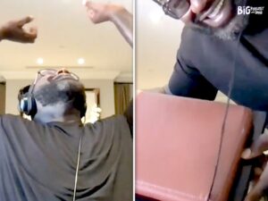 Shaquille O'Neal Hilariously Breaks His Chair During Podcast