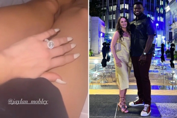 Teen Mom Leah flaunts giant engagement ring in video after Jaylan proposes