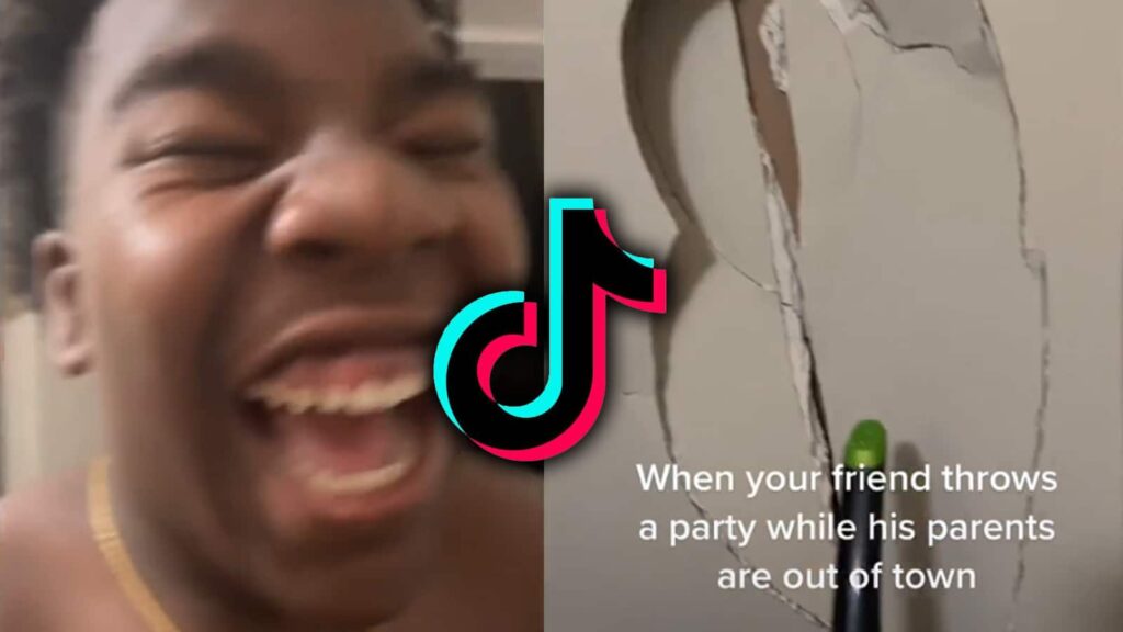 TikTok teens go viral fixing damaged wall after party at parents’ house