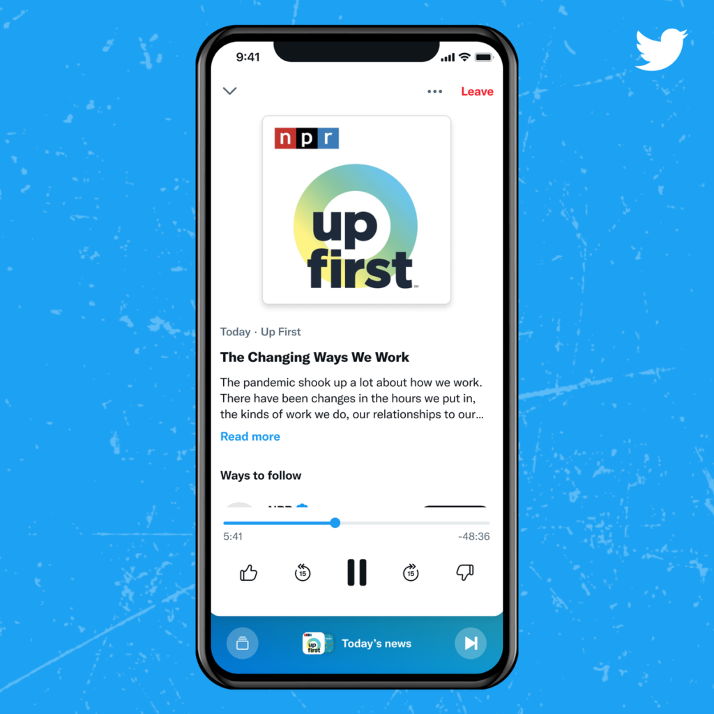 Twitter is becoming a podcast app