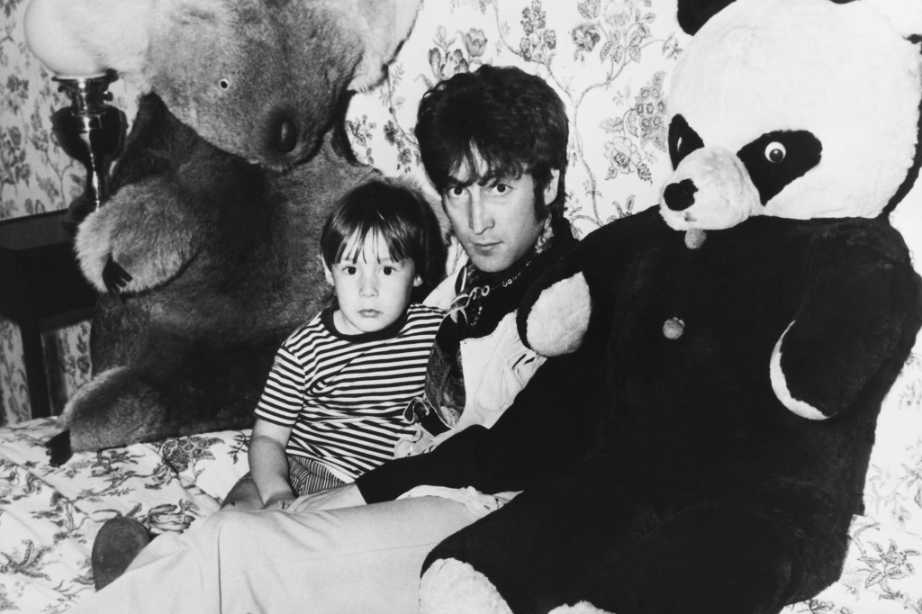 Julian Lennon and his dad John Lennon