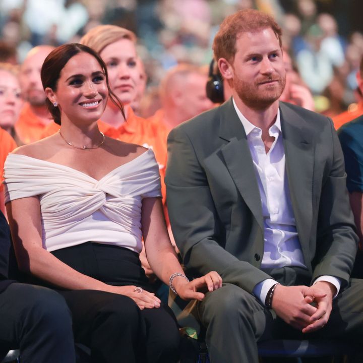 The Duke and Duchess of Sussex attend the Invictus Games The Hague 2020 Opening Ceremony at Zuiderpark on April 16. 