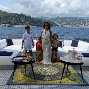 Kourtney Kardashian with her children Mason, Penelope, and Reign