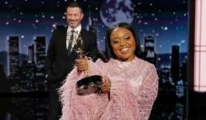 Quinta Brunson Crashes Kimmel’s Show, Gets Apology for ‘Dumb’ Emmys Antics