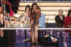 Quinta Brunson and Jimmy Kimmel hash out that Emmys moment