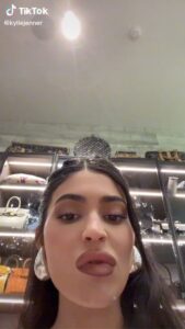 Kylie Jenner pointed the camera at her face