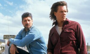 Kevin Bacon with Fred Ward in Tremors