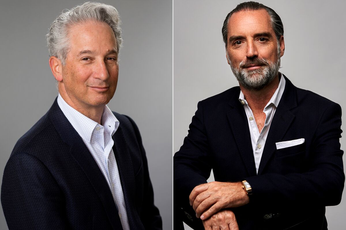 Jeffrey Soros, left, and Simon Horsman are co-CEOs of Los Angeles Media Fund.