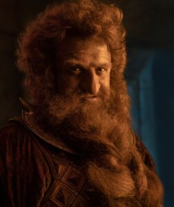 Owain Arthur as Prince Durin IV, a dwarf, in The Rings of Power.
