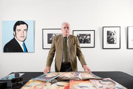 Henry Gillespie with Andy Warhol’s portrait of him in the background