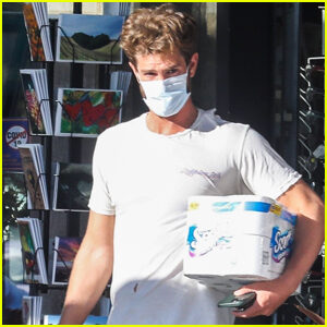 Andrew Garfield Stocks Up at the Grocery Store in Malibu