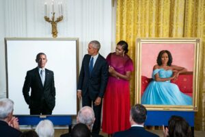 Barack & Michelle at Obama Portrait Unveiling at the White House