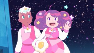 An image from the Netflix animated series Bee and PuppyCat: Lazy in Space.