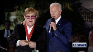 Biden Surprises Elton John with National Humanities Medal: Watch