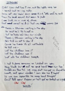 The lyrics to David Bowie’s Starman