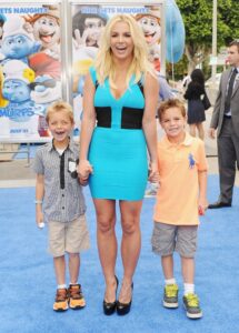 Britney Spears with her sons, Jayden and Sean, in 2013.