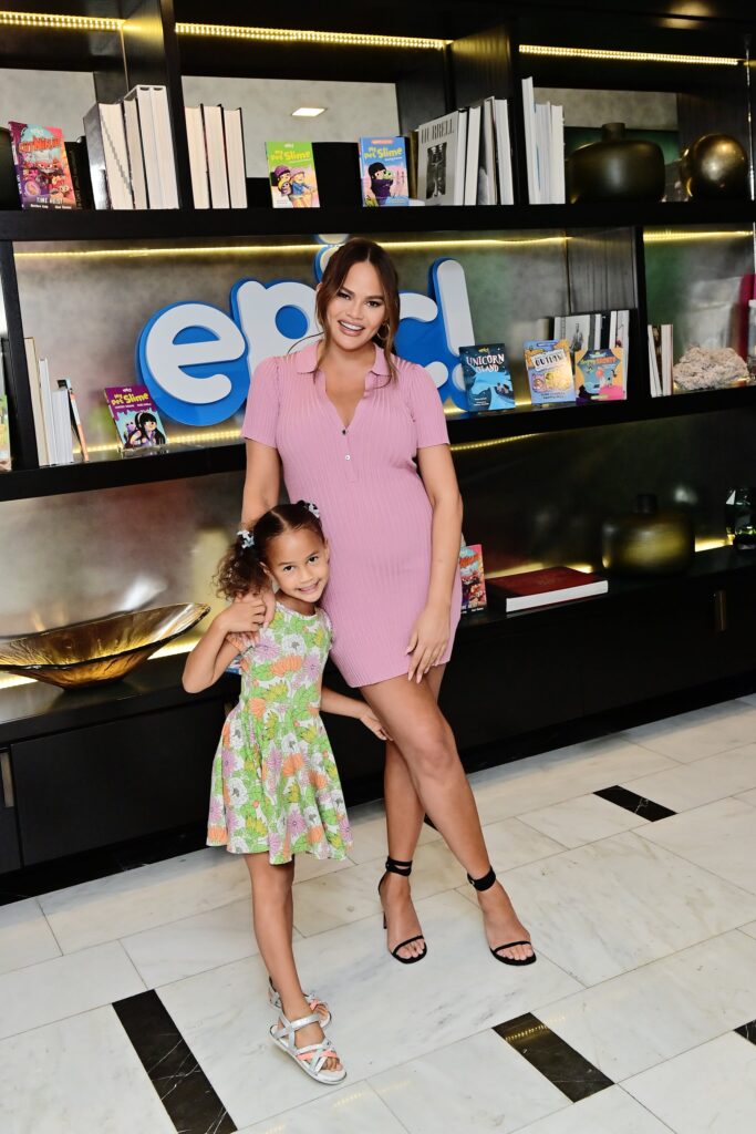 WEST HOLLYWOOD, CALIFORNIA - SEPTEMBER 14: (L-R) Luna Simone Stephens and Chrissy Teigen attend National Parents Day Off event hosted by Epic and Chrissy Teigen in Los Angeles at The London West Hollywood at Beverly Hills on September 14, 2022 in West Hollywood, California. (Photo by Stefanie Keenan/Getty Images for Epic)