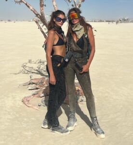 Cindy Crawford celebrated her daughter Kaia Gerber’s 21st birthday dressed as Mad Max at the Burning Man festival